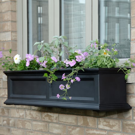 Mayne Fairfield Window Box 4' - Black 5823-B